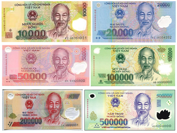 các mệnh giá tiền Việt Nam hiện nay tiền polyme